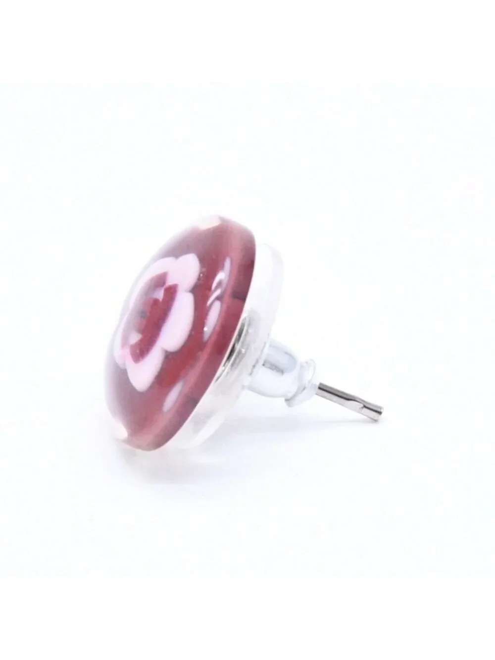 Chanel CC Logo Earrings 04 Camellia Clear Resin